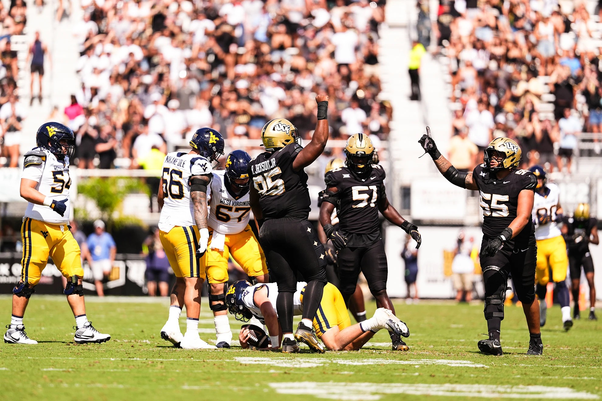 WVU offensive line becomes the focus after allowing eight quarterback sacks to UCF